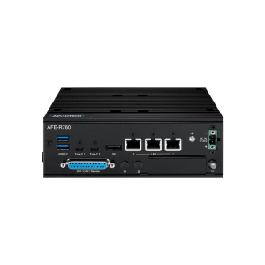 AFE-R760-Q8A1 PC fanless IA avec un processeur Intel Core Ultra 5 ou 7, CPU/GPU et NPU 32 TOPS rail DIN ou fixation murale