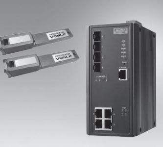 EKI-7712G-2FVP-AE Switch Fibre Optique 2 ports SFP 8 POE RJ45 Gb et 2 ports VDSL2