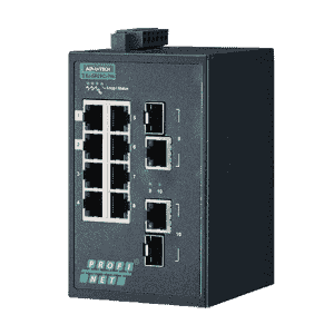 Switch Rail DIN industriel Profinet ProView 8 ports FE + 2 xGb