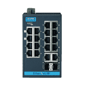 EKI-5626CI-EI-AE Switch Rail DIN industriel ProView 16 ports FE + 2 Gigabits -40°C 75°C