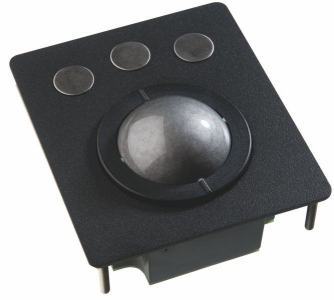 TSX50F8-BT1 Trackball industrielle / Trackball - montage en panneau - Boule technologie laser de 50mm - Boutons IP68 - Face avant noire - 100 x 116 x 40 mm - IP68
