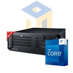 PC industriel RACK 4U, Intel Core i7 14700, 16GB RAM, 512 GB NVMe, DP/HDMI/VGA, USB 3.2, 500W