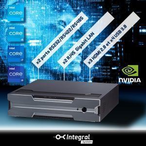 AIEdge-X300-RTX30 PC Fanless compact IA équipé de processeur Intel de 8/9eme génération compatible NVIDIA RTX30