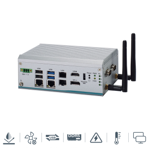 eBOX100A PC fanless eBox avec Intel Alder Lake-N Processor, x2 LAN/4 LAN, HDMI, DisplayPort, x2 COM, x4 USB