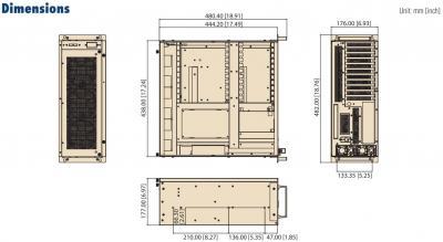 HPC-7420-12ZX Châssis 4U court avec connectique en façade avant et 2 baies disques hotswap