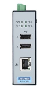ECU-1050TL-R10AA Passerelle IoT architecture RISC, 2 x mPCIe, 1 x 10/100Mbps, 2 x USB 2.0, -40~70°C compatible EdgeLink