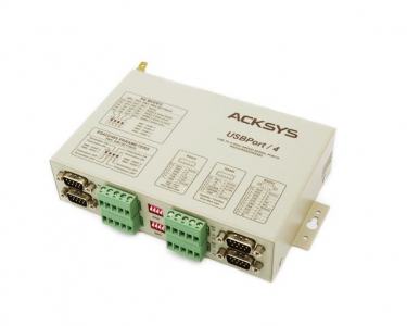 USBPORT-4 Passerelle USB <> 4 ports série RS232/422/485 (interfaces RS422/485 isolées)