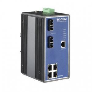 EKI-7554MI-AE Switch Rail DIN industriel 4 ports + 2 FO MM managé -40°C +75°C