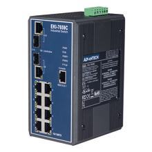 Switch Rail DIN industriel 8 ports + 2 x 1Gb Managé redondant