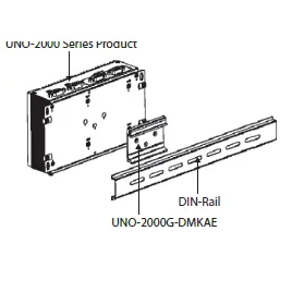 Accessoire pour montage des séries  UNO-22/23/24 sur RAIL DIN