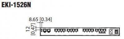 EKI-1526N-CE Passerelle industrielle série ethernet, 16-ports RS-232/422/485 Serial Device Server sur connectique RJ45