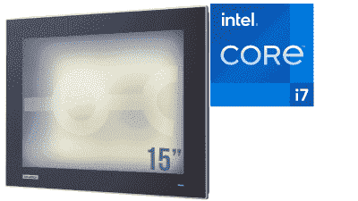 Panel PC  tactile résistif 15" 4:3 fanless avec intel core i7