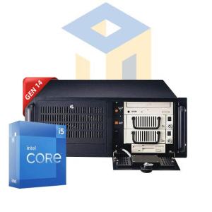 PC industriel RACK 4U, Intel Core i5 14500, 16GB RAM, 512 GB NVMe, DP/HDMI/VGA, USB 3.2, 500W
