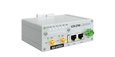 ICR-2734A01 Routeur 4G/LTE industriel, 2 x LAN, 2x SIM, USB 2.0, boitier en métal, alimentation, Kit rail Din et 1 antenne