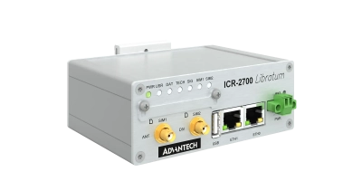 ICR-2734A01 Routeur 4G industriel, 2 x LAN, 2x SIM, USB 2.0, boitier en métal, alimentation, Kit rail Din et 1 antenne