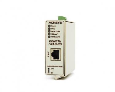 COMETH-FIELD-RD Passerelle série monovoie RS232/RS422/RS485 vers Ethernet TCP/IP, format Rail DIN