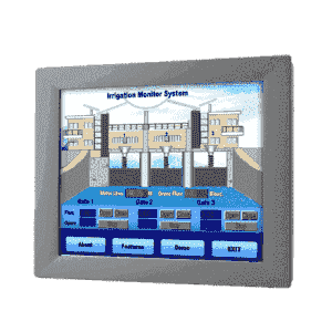 FPM-2120G-R3AE Moniteur ou écran industriel tactile, 12" SVGA Ind. Monitor w/Resistive TS (RS232&USB)
