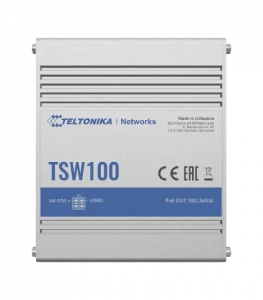 TSW100 Switch industriel PoE+ 5 ports non administrable et Rail Din