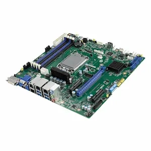 Carte mère industrielle micro ATX, DDR5, 2 x PCIe, 6 x USB 3.2, 5 x SATA et 4 x LANs