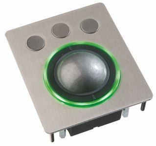 TCX50F8 Trackball industrielle montage en panneau 50mm de diamètre "Chameleon" - Rétro-éclairage avec haloRGB Etanchéité: IP68