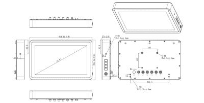 GOT815W-511 Panel PC 15.6" fanless en inox IP66 ou 69k Intel Core i5 trueflat tactile capacitif