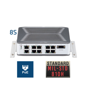 VES-31-4S-8S Switch RJ45 PoE+ embarqué x4 ou x8 ports Gigabit MIL-STD-810H