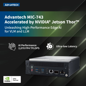 MIC-743 PC IA NVIDIA Jetson Thor équipé d'un GPU Blackwell avec x4 ports CAN x2 LAN