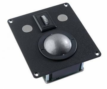 LTSX50N8 Trackball industrielle montage en panneau avec trous de fixation 50mm de diamètre "Scroll & Roll" - Roulette de défilement et fonction clic Etanchéité: IP68