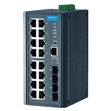 Switch Rail DIN industriel 16 ports Gb  + 4 Fibre SFP Managé