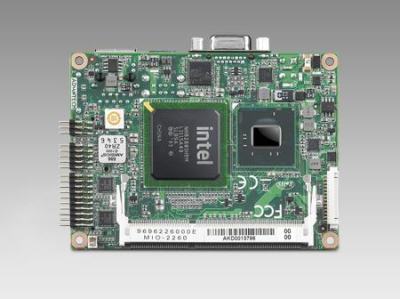 MIO-2260NF-S6A1E Carte mère embedded Pico ITX 2,5 pouces, MIO-2260 A101-1 Atom N455,MIO-Ultra,DDR3,1 LAN