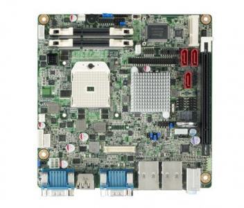 Carte mère industrielle, miniITX PGA VGA/LVDS/DP/mPCIe/2GbE, RoHS