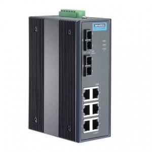 EKI-2728MI-AE Switch Rail DIN industriel 6 ports Gigabit + 2 Fibre MM -40°C 75°C