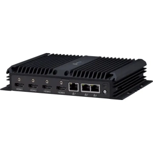 NISE70-T03 PC industriel compact avec Intel® Core i7 1185G7E avec 4 x HDMI, 3 x LAN, 4 x USB, 2 x ports séries