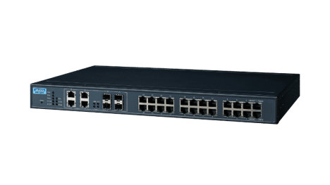 Switch managé industriel x24 LAN GB et x4 Ports Combo LAN/SFP IP30