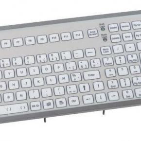 Clavier industriel durci encastrable avec boule roulante industrielle (trackball) / bezel 105 touches Trackball de 50mm Etanchéité: IP67 Interface USB RU