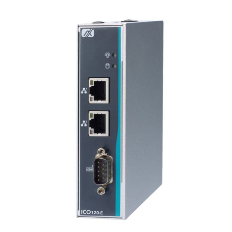 Passerelle embarquée Rail-DIN Fanless avec un processeur Intel Celeron N3350, COM, CAN, entrées et sorties digitales, x2 LAN, x2 USB, HDMI