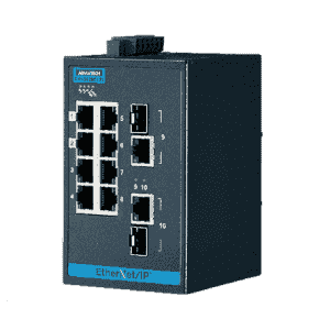ETHERNET DEVICE, 8FE+2G Ind. Switch with EtherNet/IP.