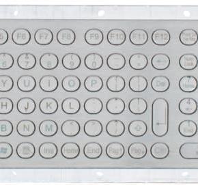 Clavier inox durci 105 touches montage panneau par l'arrière