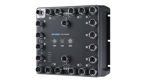 Commutateur industriel géré EN50155 L2 M12 20GE PoE 24~110VDC