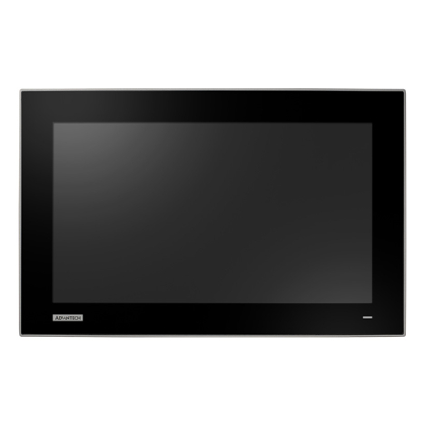 Ecran industriel 23,8" Full HD 16:9 dalle capacitive étanche en façade IP66, HDMI, DP, VGA