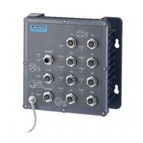 Switch pour application ferroviaire, EN50155 IP67 8x M12 Managed Switch wide temp.