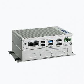 Fanless modular box with ATOM/Celeron 2xLAN, 4xUSB, 4xCOM, 2xmPCIe, HDMI, DP