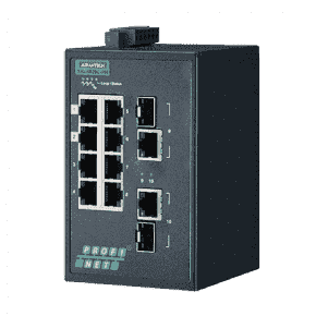 ETHERNET DEVICE, 8FE+2G Ind. Switch with PROFINET, W/T.