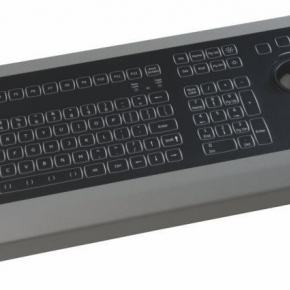 Clavier industriel rétro-éclairé par LED à poser sur table 106 touches "Duralight" - Boule industrielle de 50mm Etanchéité: IP65 Interface USB US: QWERTY
