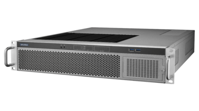 Serveur fanless 2U Intel Core I7 13/14eme gen., 64Go RAM DDR4 x4 ports DP 4K et x4 ports LAN