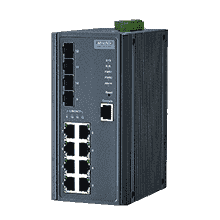 Switch ethernet 8 ports 10/100Mbps + 4 SFP Administrable -40~75℃