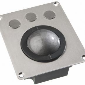 Trackball industrielle montage en panneau 50mm de diamètre Trackball laser - Touches IP68 Etanchéité: IP68