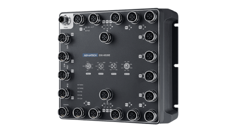 EN50155 M12 16FE PoE+ 4GE Managed Switch with IP67 Housing