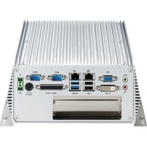 3rd Generation Intel® CoreTM i5/ i3 Fanless System with Two PCIex 4 expansion - 4x USB3.0, 2x USB2.0, 4x RS232, 1x RS232/422/485, 1x VGA, 1x DVI-D, 2x Display Port, 1x Mic-in, 1x Line-out -2 PCiex4 - One mPCIe so
