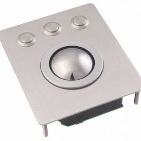 Trackball industrielle montage en panneau 25mm de diamètre Trackball acier Etanchéité: IP65